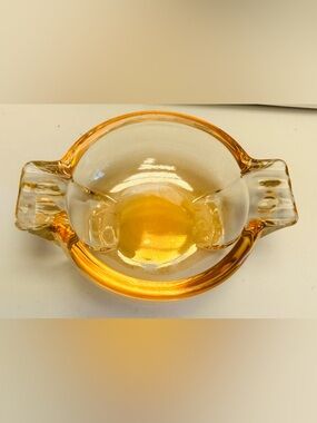 Art deco carnival glass ashtray